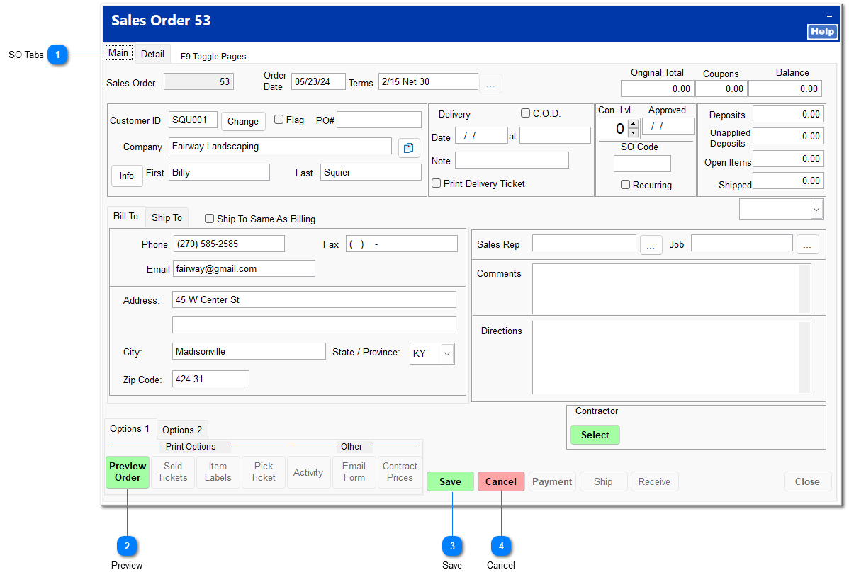 Create a Sales Order