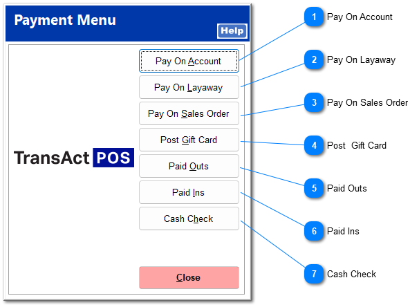 Payments (F8) 
