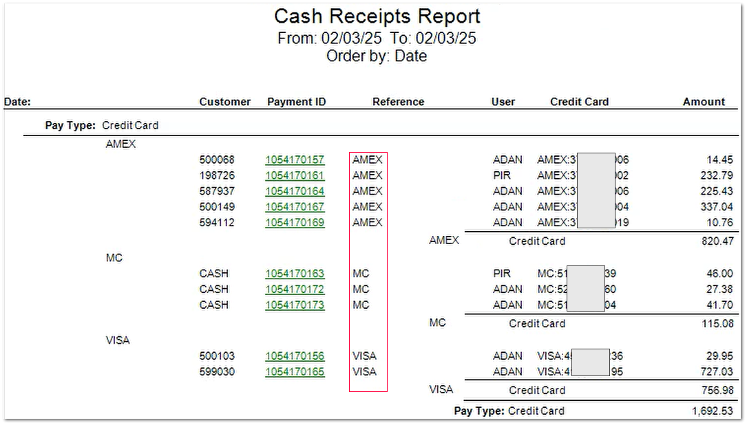 Cash Receipts