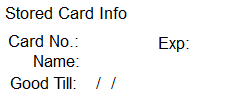 3. Credit Card Information
