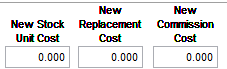 5. New Stock Cost, New Replacement Cost or New Commission Cost 
may be applied to the "checked" invoices