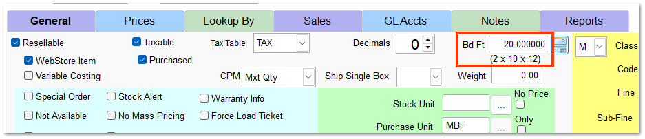 Dimensional Calculator
