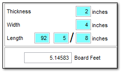Dimensional Calculator
