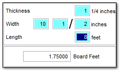 Dimensional Calculator