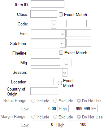 8. Filter Criteria