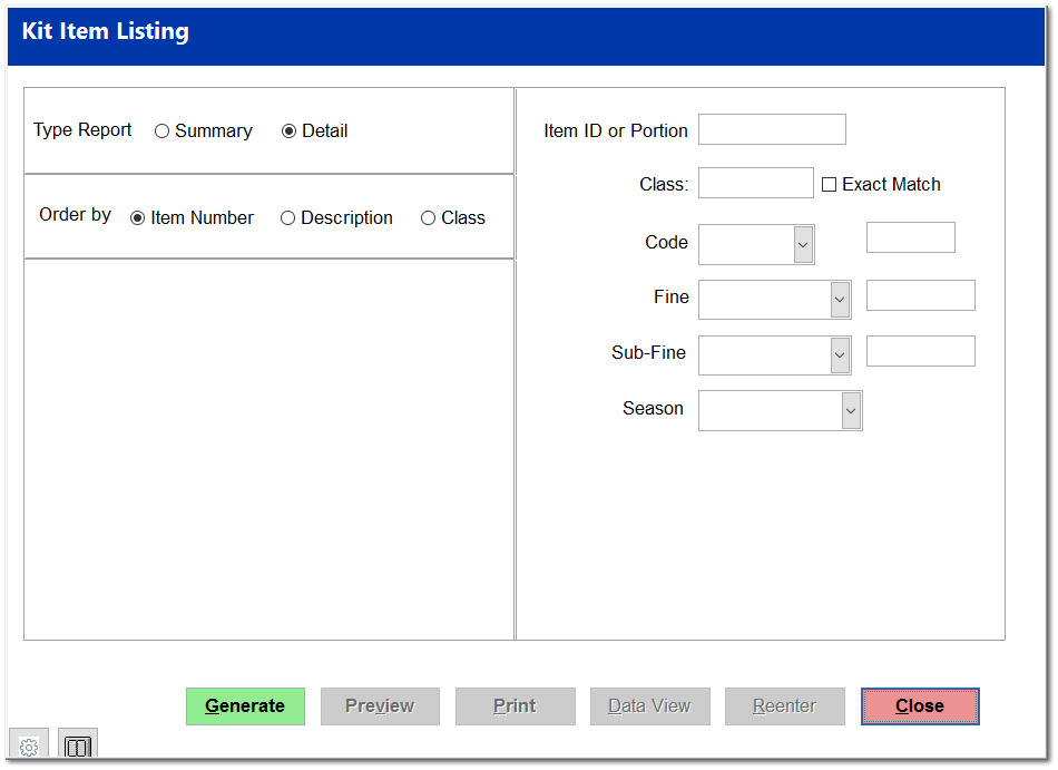 Kit Listing