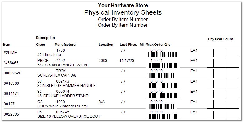 Physical Sheets