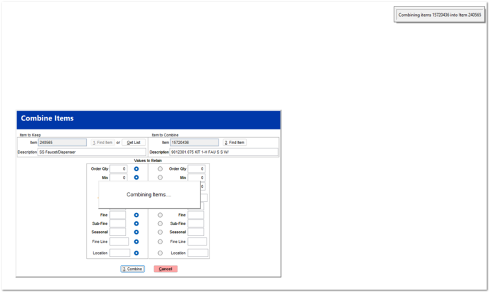 Combine Items