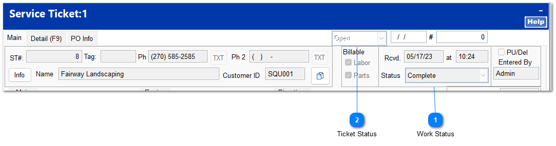 Invoicing Service Tickets