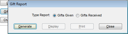 1. Select Gift Report