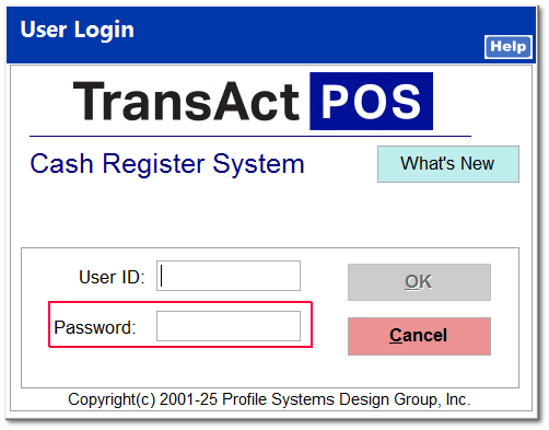 Security Option - Passwords