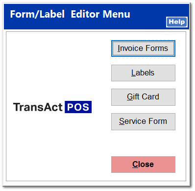 Form/Label Editor