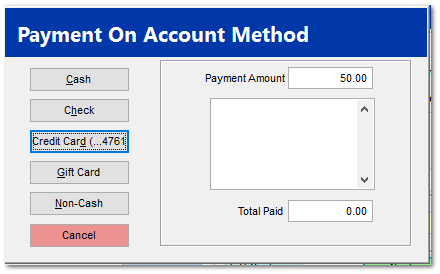 Storing a Credit Card