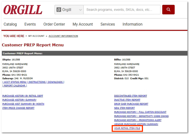 Accessing the PREP File