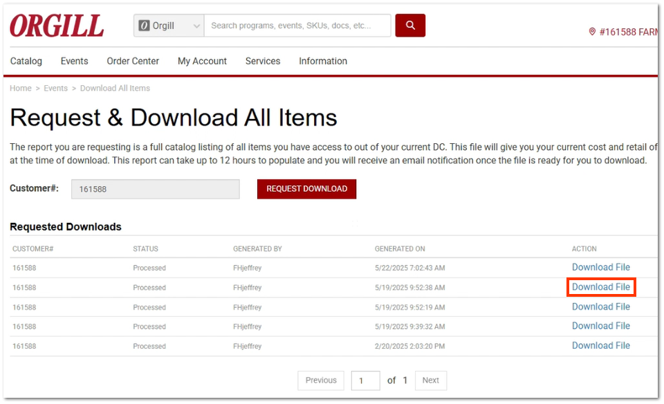Accessing the PREP File