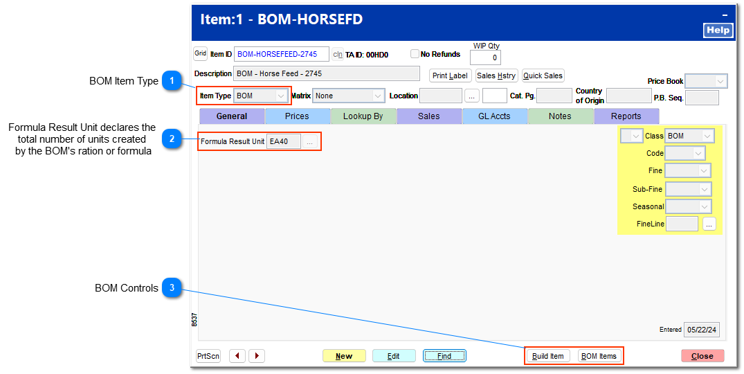 Adding a New Bill of Materials 