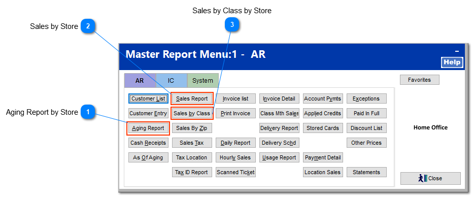 AR Reports Multi-Store Versions