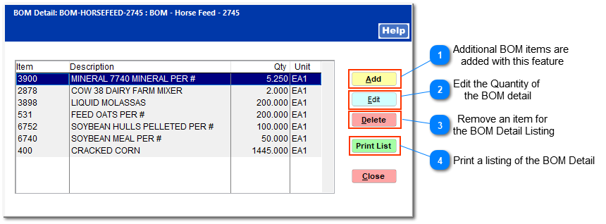 BOM Controls