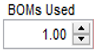 1. Enter the number of BOMs used 
and firm against the Estimated Result