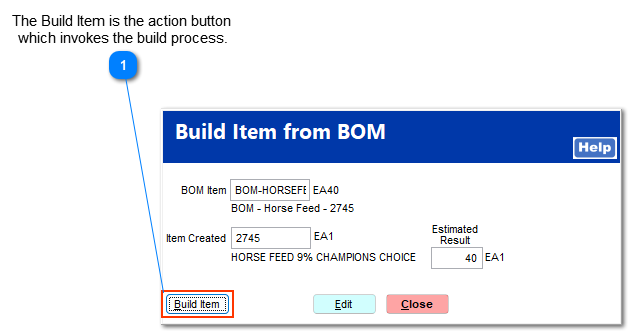 Build It - Create Finished Goods