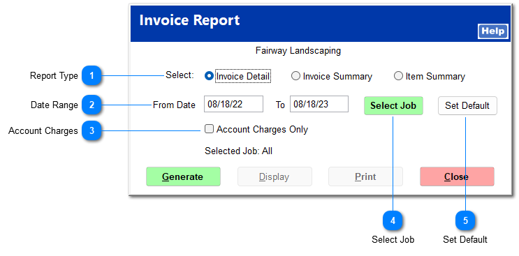 Charge Invoice