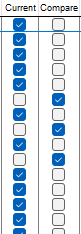 3. Current | Compare Landed Cost Check Boxes