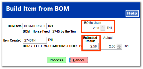 Decimal Value Considerations Bulk Items and Partial Builds