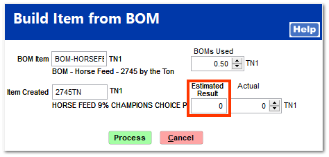 Decimal Value Considerations Bulk Items and Partial Builds