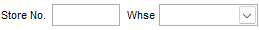 2. Enter the store number 
and related warehouse