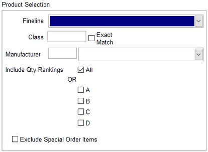 1. Product Selection