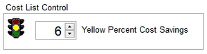 5. Visual Signal of savings 
based upon percentage