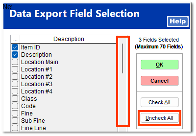 Exporting the report to a spreadsheet