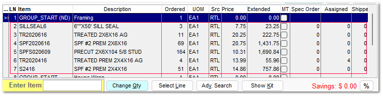 Group Start (ND) - No Details Shown