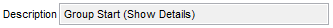 2. The default Description is 
overwritten by the user