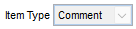 3. Indicate "Comment" 
as the Item Type