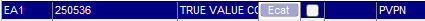 2. The desired value is present within a vendor relationship