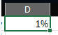 1. Within the field that will contain the fixed 
percentage rate, change the format to Percentage