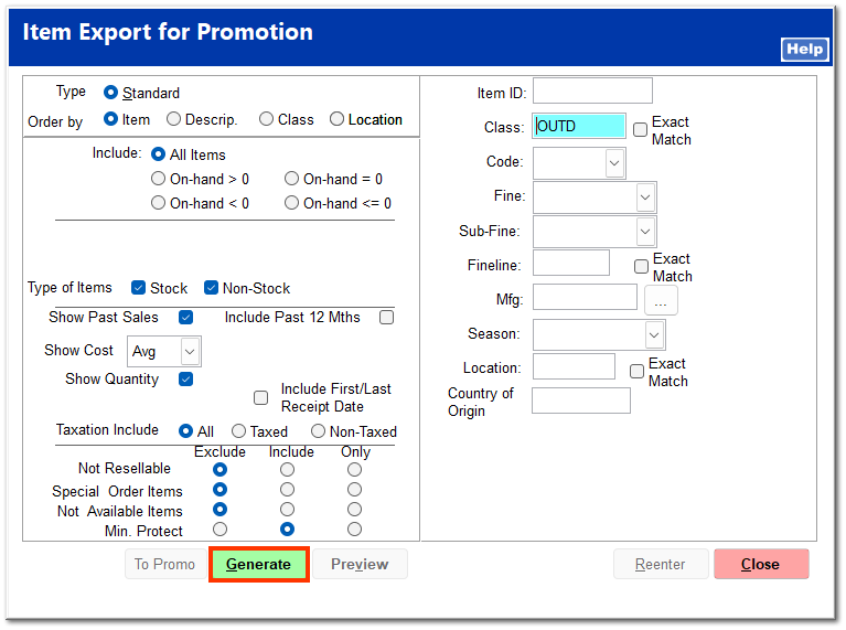Importing a Promotion Item List