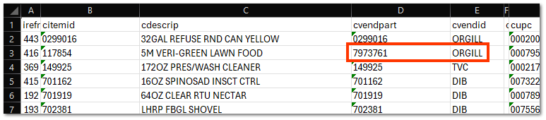 Mass Changing a Secondary Vendor
