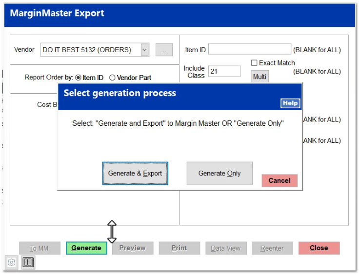 Remote Desktop Share to a local workstation installation of Margin Master