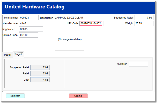 Sample Match File from Do it Best