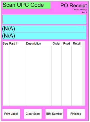 Sample Wireless PO Receipt