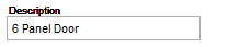 1. Enter the description of the special order item. Press Enter