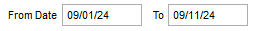 1. Indicate the date range for the reporting.