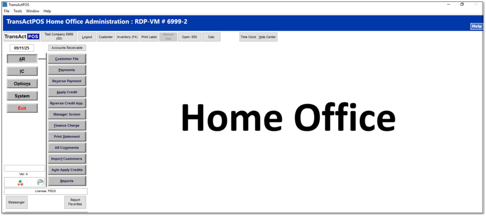 TransActPOS Home Office - Controls