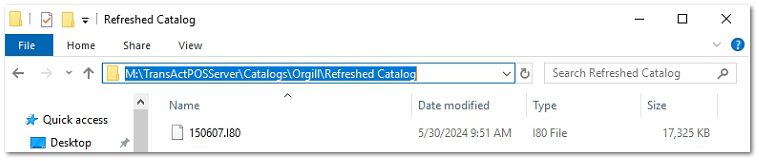 Updated catalog file from Orgill. What do you do with it?