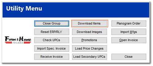 Updated catalog file from Orgill. What do you do with it?