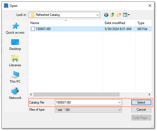Updated catalog file from Orgill. What do you do with it?
