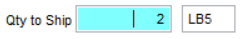 1. Enter the Quantity to Ship for the selected line then select Accept