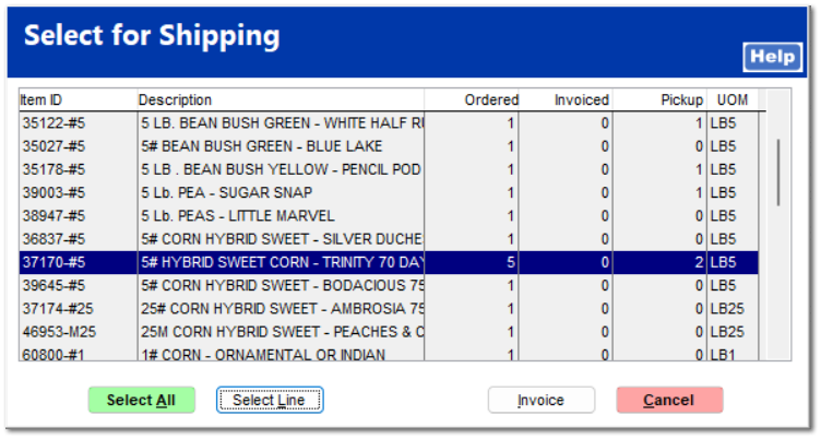 Upon creation of invoice include back ordered items